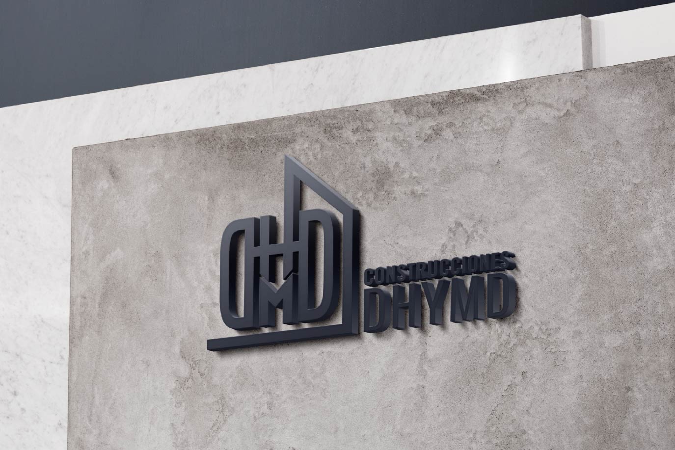 Logotipo sobre pared fija